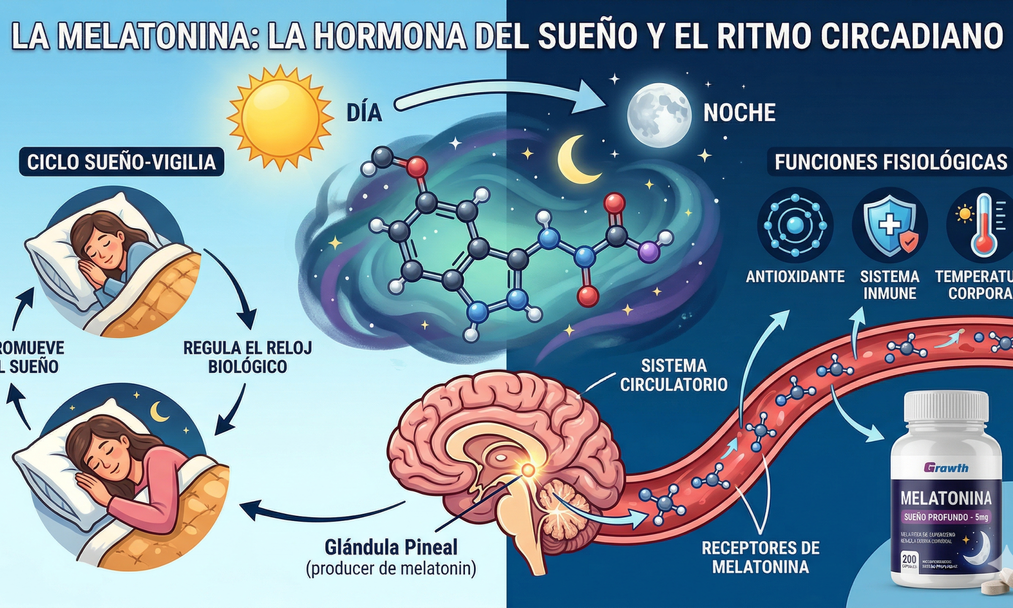 Efectos de la melatonina